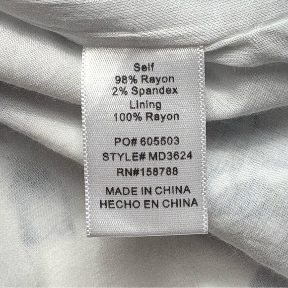 NWT MABLE Strapless Floral Midi Dress Size M (4/6) Blue White Lined Back Zip - Picture 12 of 14